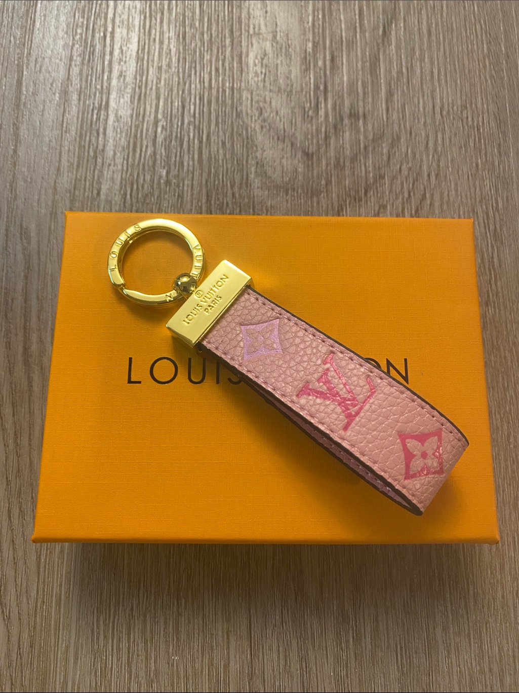 Lv Pink Monogram Bag Charm/Keychain